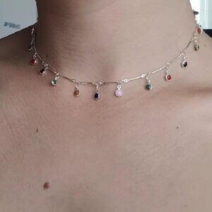 Simple Candy Color Tassel Necklace